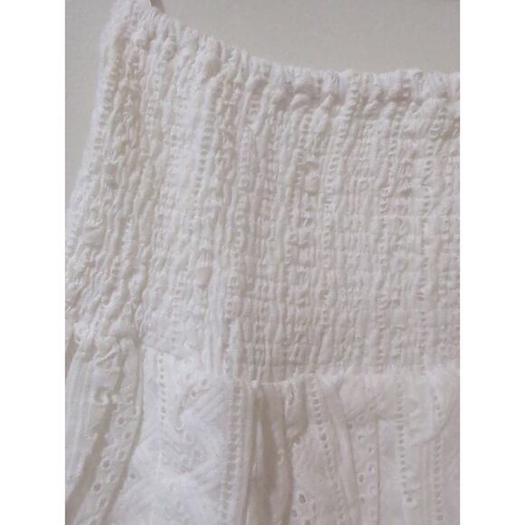 Choosy White Ruffle Shirt Large Elastic Waist Size 6 NWT - Picture 4 of 6